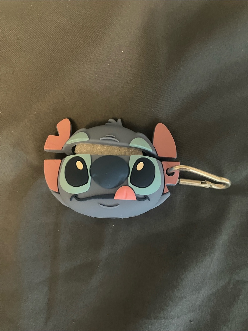 Claire's Stitch Silicone Keychain Earbud Case